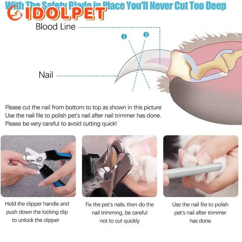 Pet Nail Clipper Professional Stainless Steel Grooming Tool