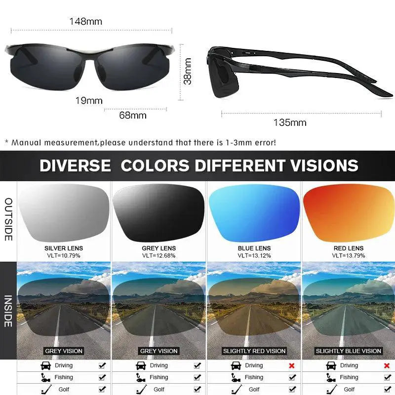 Men's Aluminum Polarized Photochromic Driving Sunglasses
