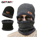 GETINFIT Winter Velvet Warm Woolen Hat and Scarf Set for All