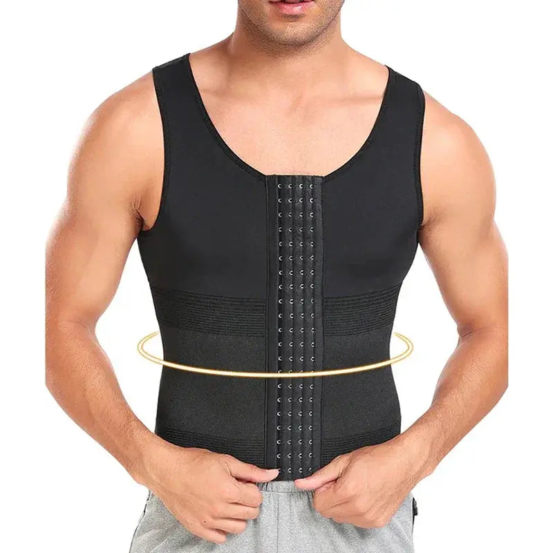 Mens Gynecomastia Compression Vest Adjustable Slimming