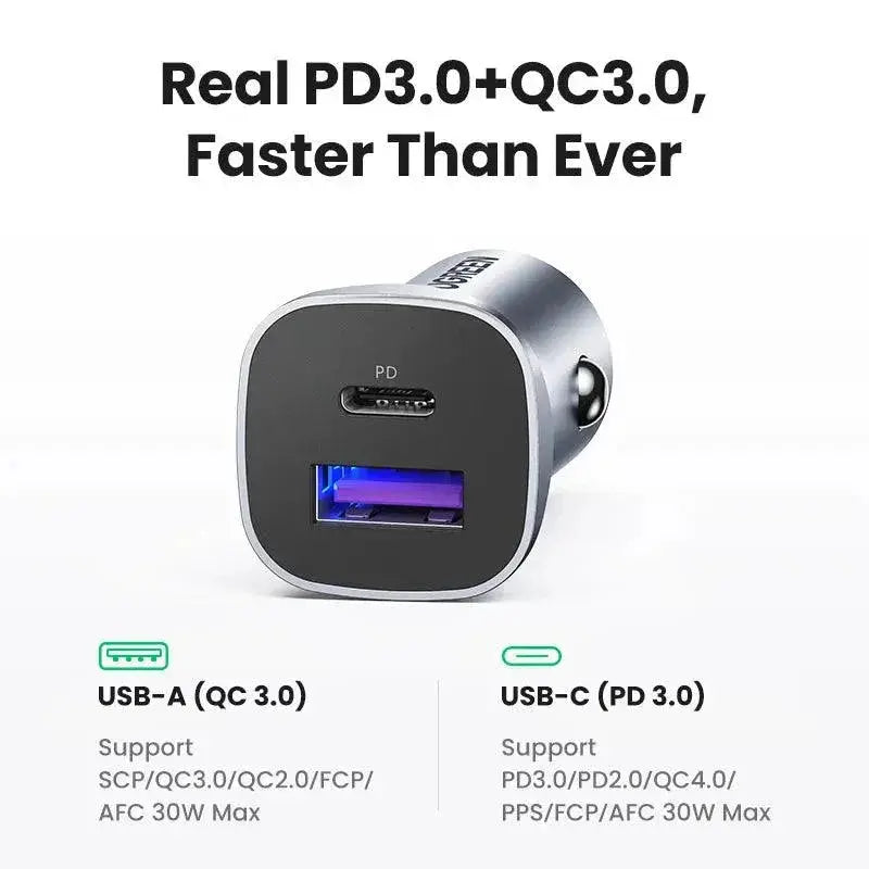 UGREEN Type C Car Charger 25W Fast USB Charging Efficient
