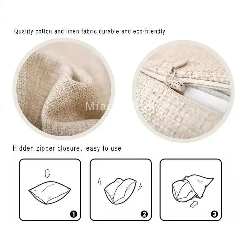 Personalized Family Logo Linen Pet Pillow Covers Decor
