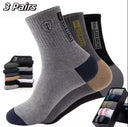 Men's Bamboo Fiber Sports Socks - 5 Pairs of Comfort