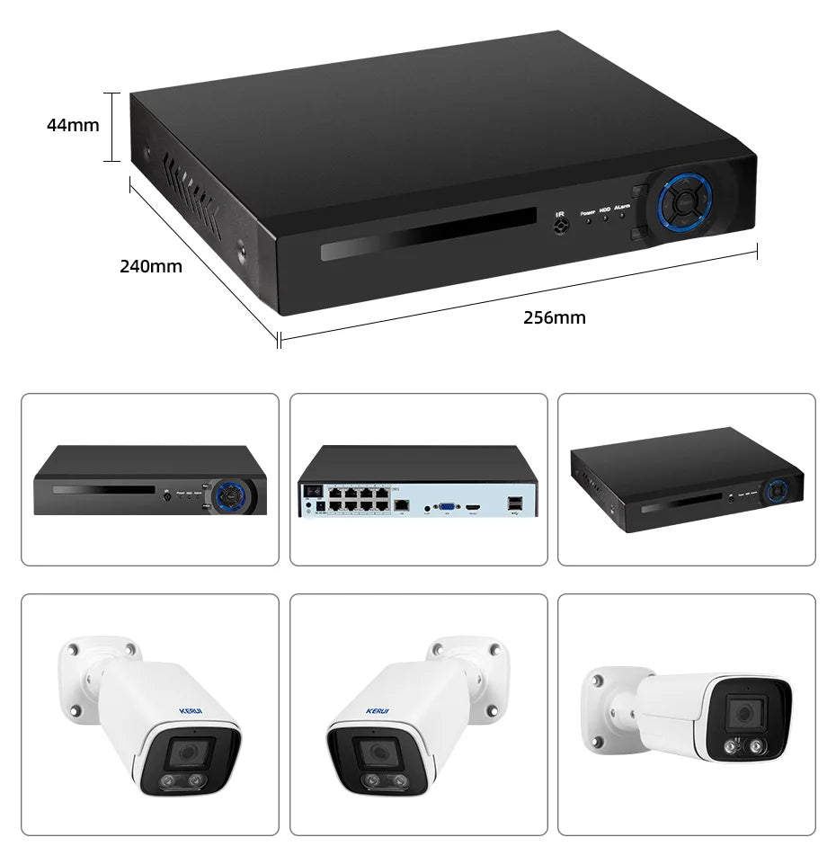KERUI POE NVR Kit HD Waterproof Surveillance Camera System with — product view 4