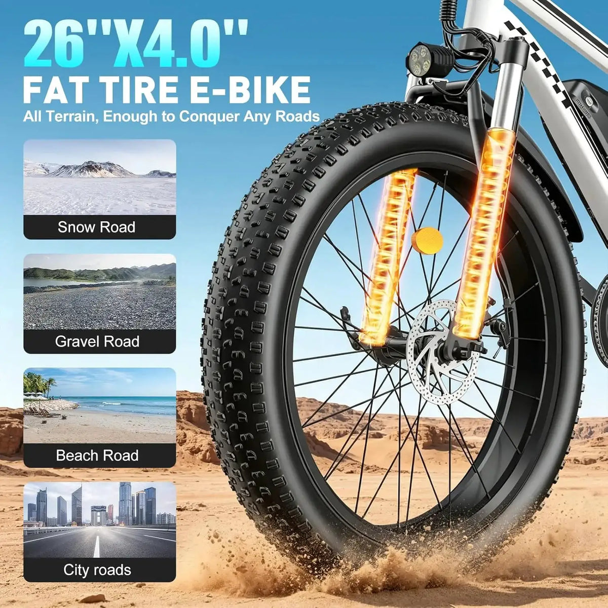 Obx Ebike - All Terrain Fat Tire Travel — product view 3