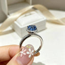 Moissanite Teardrop Sterling Silver Ring