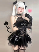 Gothic PU Dress for Women Nightlife Look