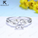 Round Moissanite Ring In Silver