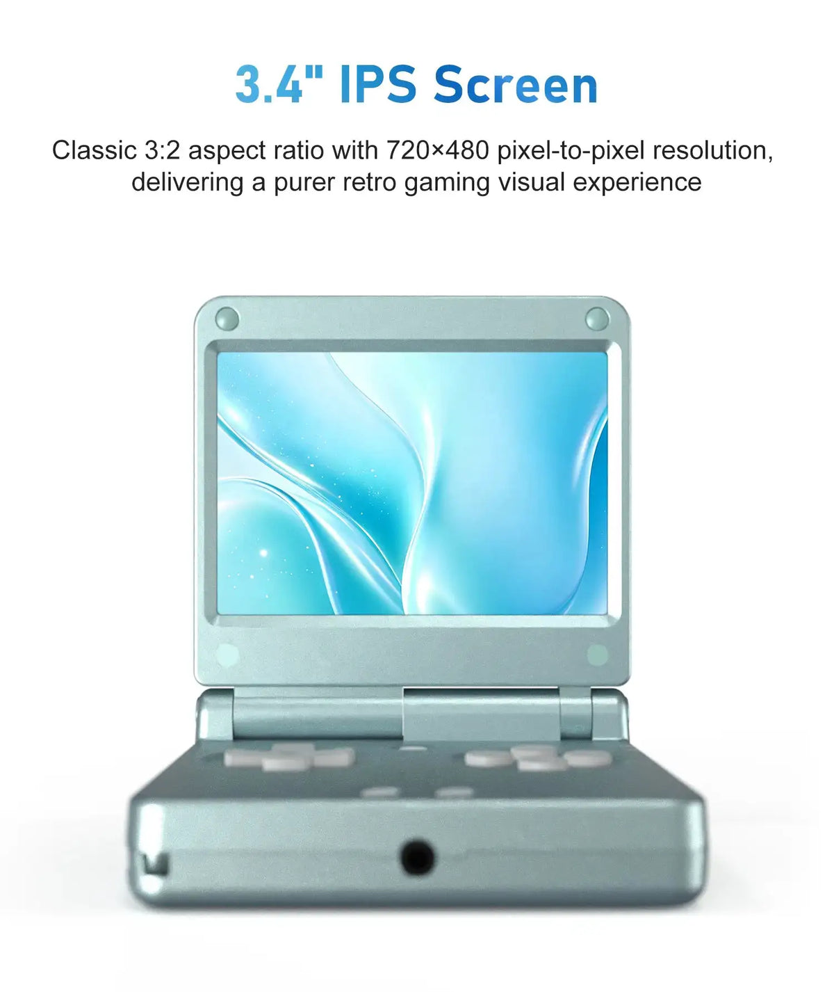 Anbernic RG SP Flip Retro Handheld Game Console Linux 64-bit 3.4-inch IPS Full View Screen 3300mAh RGSP Portable Games Player Supports HD Connection to TV Wi-Fi Bluetooth Streaming