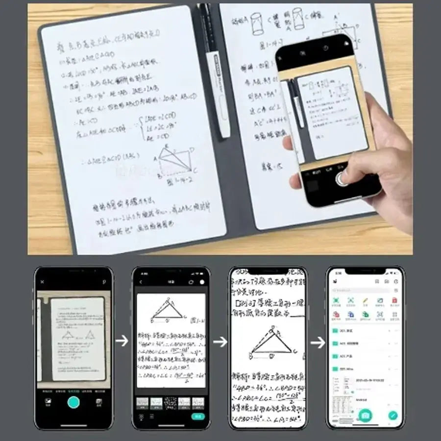 A5 Reusable Whiteboard Notebook Set With Pen For Planning