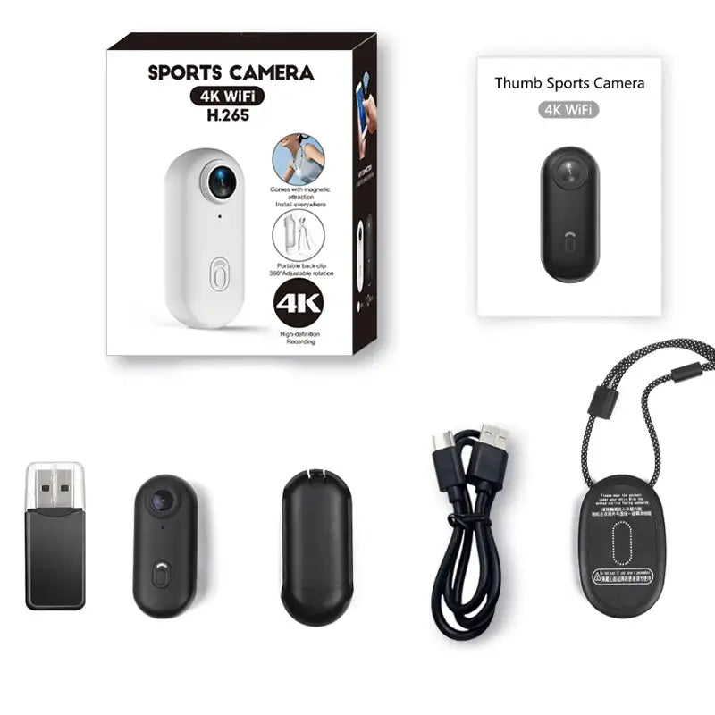 Wearable Camera - Magnetic Waterproof Wifi - 1080P (black) With 128G TF Card product image