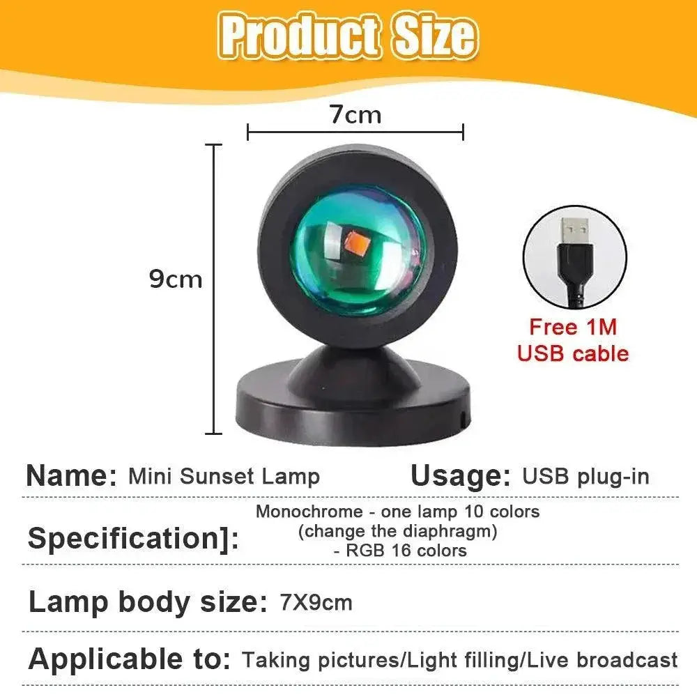 Sunset Rainbow LED Projector for Vibrant Home Decor