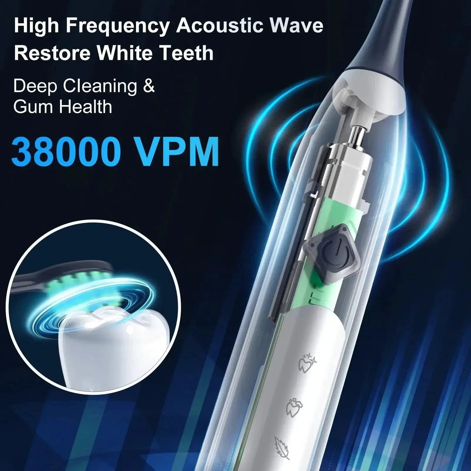Smart Sonic Electric Toothbrush 5 Modes Deep Cleaning