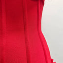 Red Floral Mini Dress - Flattering Empire Waist