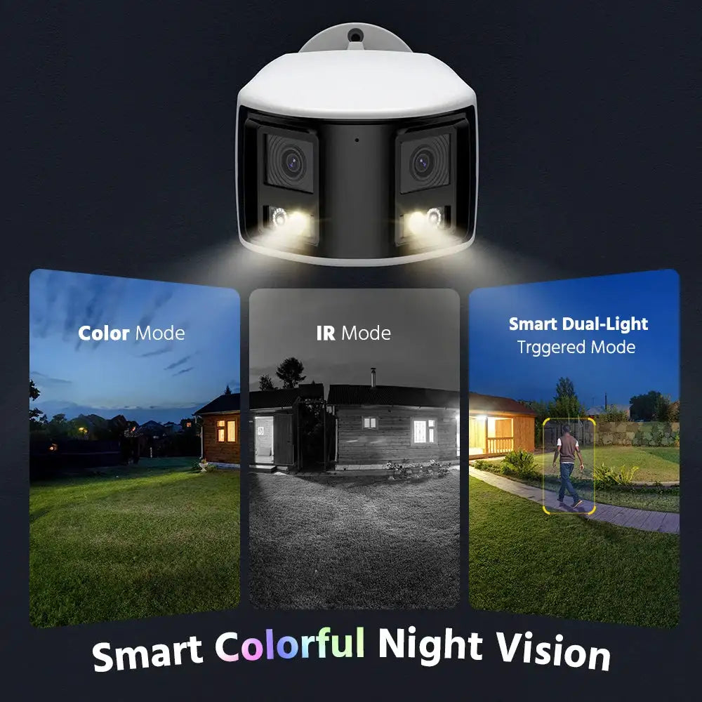 ANNKE 180° Camera Outdoor 8MP 4K Dual Lens Surveillance Camera System Night Vision Human Detection Security 8CH 12MP CCTV NVR