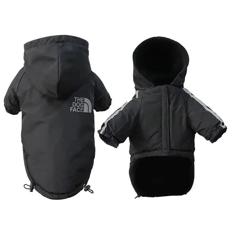 Reflective Hooded Dog Jacket Waterproof Coat for Small Dogs
