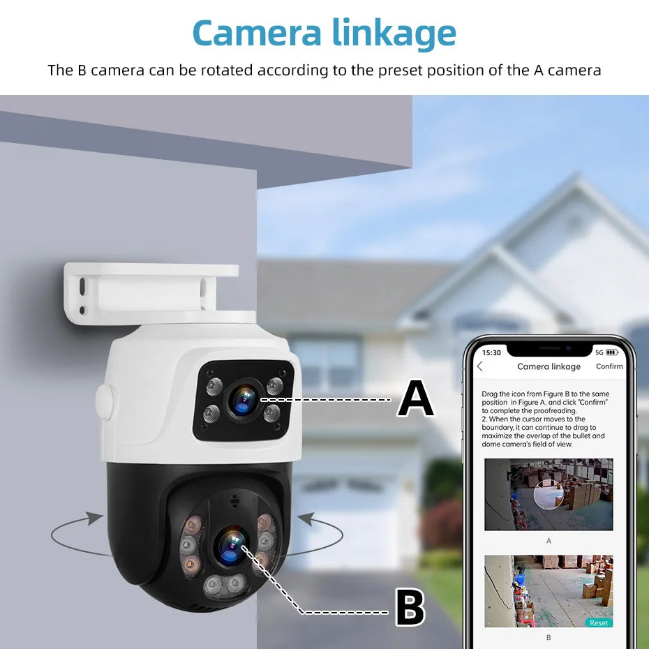 KERUI Surveillance System Dual Lens PTZ Two Way Audio POE — product view 5