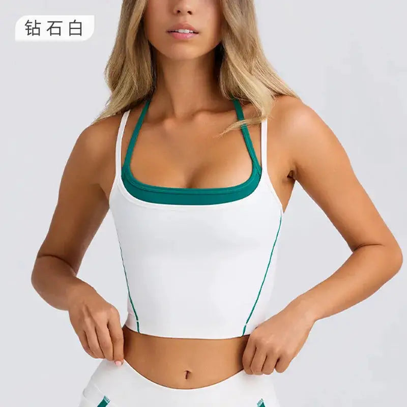 Sports Set Women Yoga Running Vest Shorts Bra High — product view 16