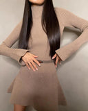 Sophisticated High Neck Knit Dress Elevate Your Style Now