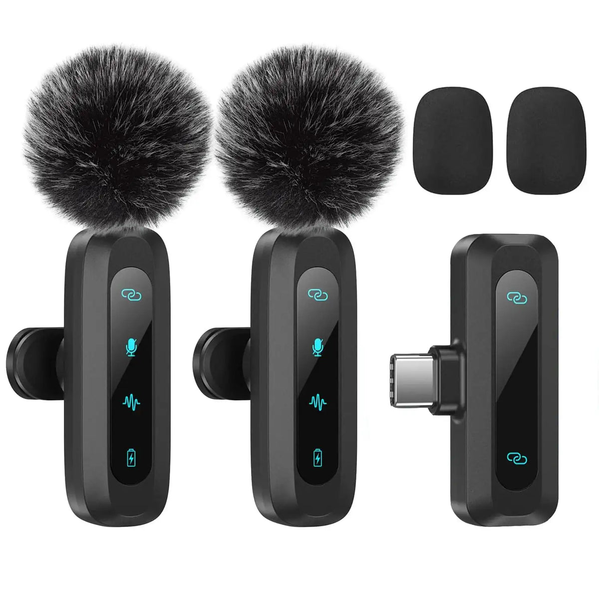 Lavalier Microphone, Compact and Durable, Long Battery Life, Type-C, Used for Video Production, Live Streaming, Interview