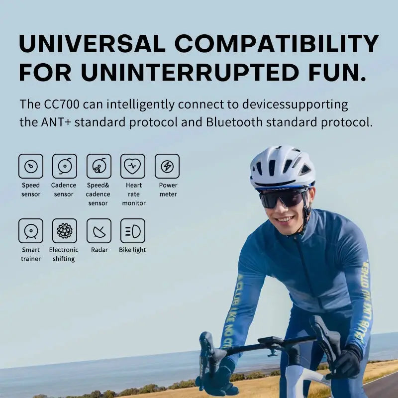 GEOID CC700 GPS Bike Computer 2.8-inch Color Screen Route Navigation Bicycle Speedometer WIFI Waterproof Cycling Odometer
