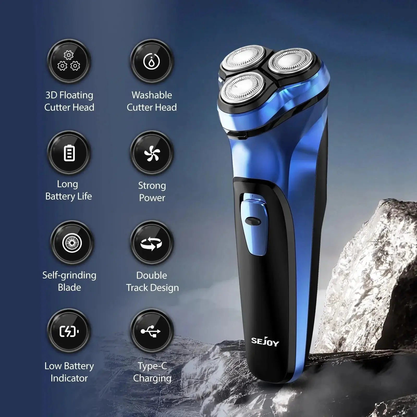Sejoy Electric Razor For Men Rechargeable Travel Shaver