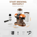 i Cafilas Semi-Automatic Espresso Machine with Grinder & Steam