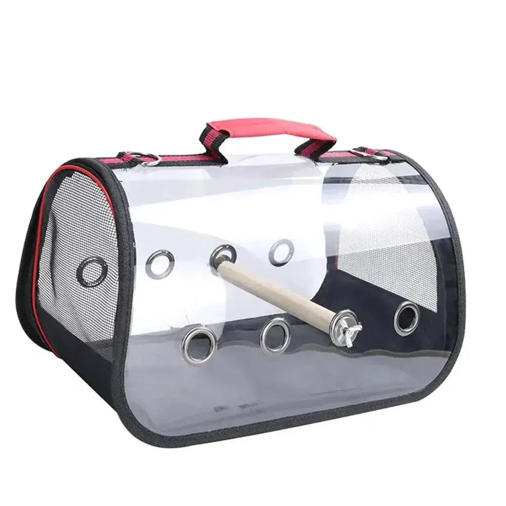 Portable Clear Bird Parrot Travel Cage With Sunroof