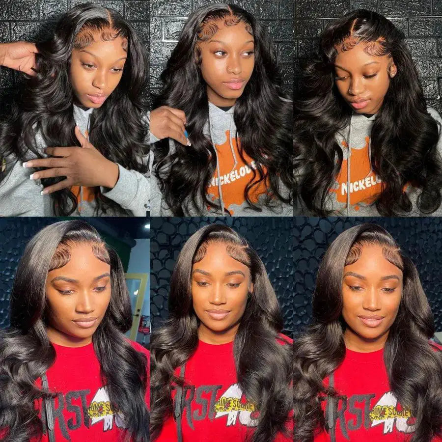 360 HD Lace Frontal Body Wave Wigs Pre Plucked Human Hair