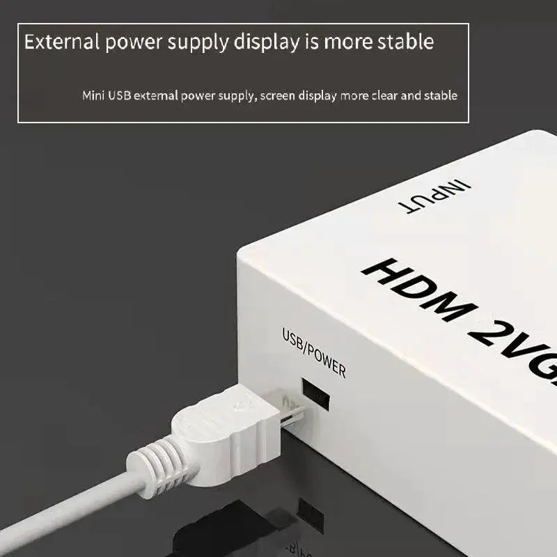 HDMI to VGA Converter with Audio 1080P Display Adapter