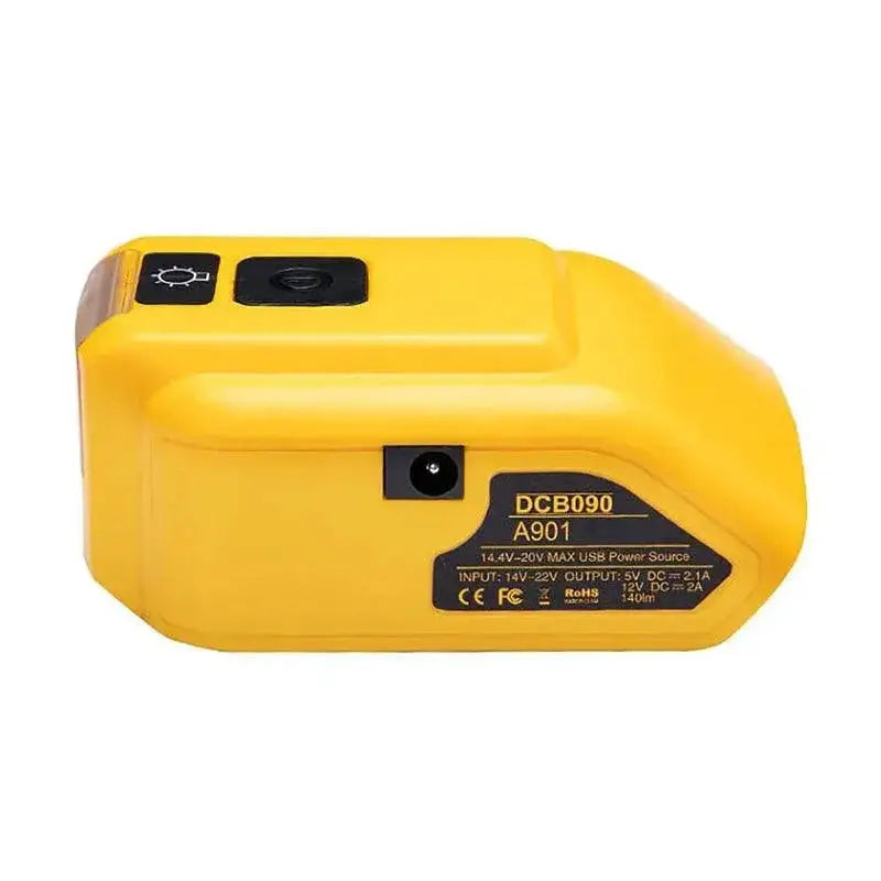 Multi Function Battery Adapter USB Power Bank LED Light Tool