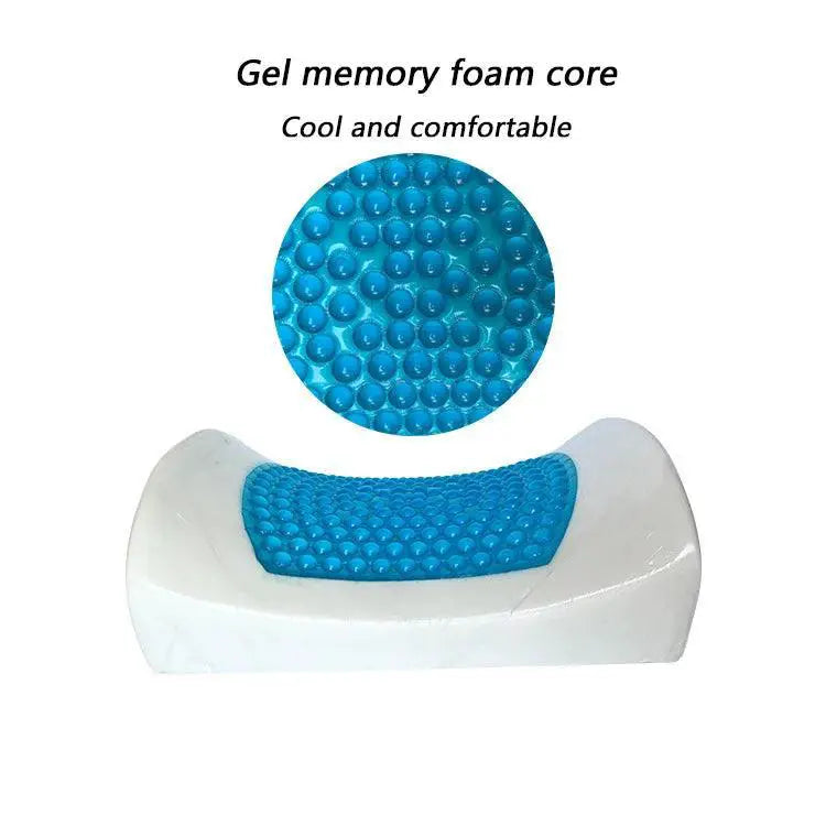 Lumbar Backrest Pillow Gel Foam Strap for Office Chair
