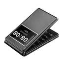 Foldable Flip Senior Mobile Phone Dual Display Large Key Loud Sound SOS Speed Dial Blacklist Dual Sim Card Double Torch