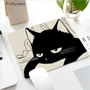 Black Cat Gaming Mousepad Stylish Desk Mat for Work Play
