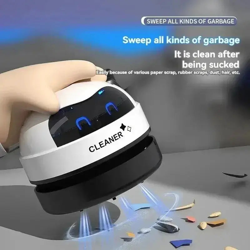 Mini Desktop Vacuum Cleaner USB Rechargeable Wireless Car Dust Cleaner with Detachable Nozzle Portable Cleaning Tools