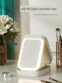 Carrying Foldable Storage Box Integrated Dormitory Mirror