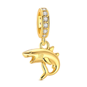 Golden Charm Beads Sterling Silver