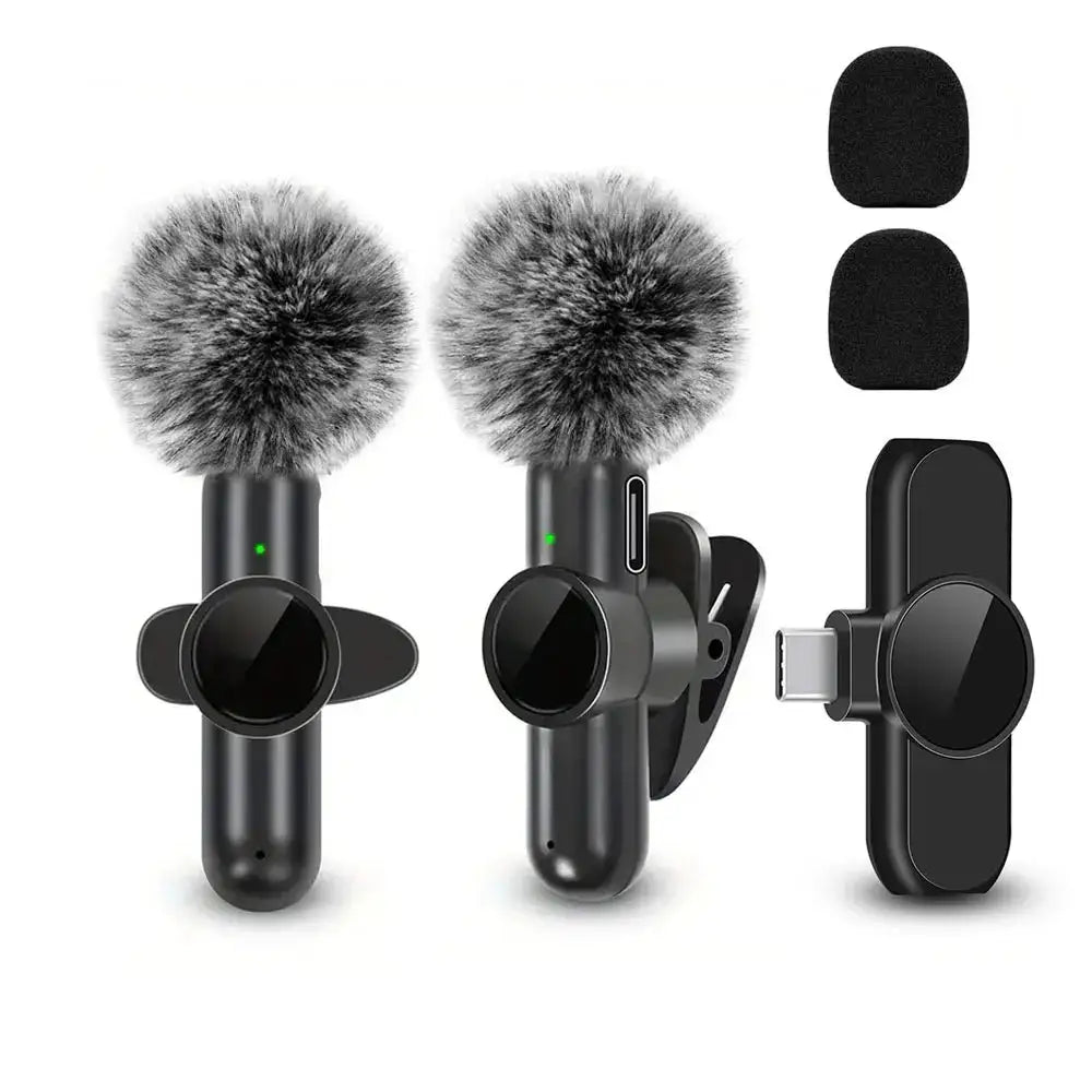 K61 Wireless Lavalier Microphone, Mini Microphone, Suitable for Mobile Live Streaming, Video Recording and Recording