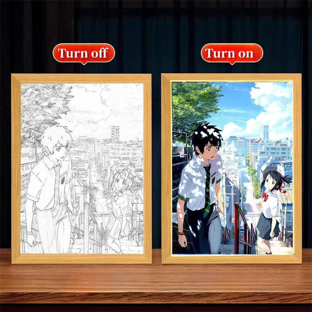Personalized Moon Lamp Photo Frame Anime Night Light