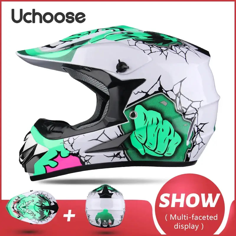 Kids Motocross Motorcycle Helmet — product view 12
