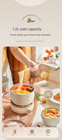 Bear Split Electric Caldron Pot For Students Multi-Functional Cooking