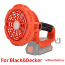 Cordless Jobsite Fan With LED Light For Makita Bosch Milwaukee
