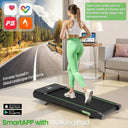 12 Percent Auto Incline Under Desk Treadmill 2.5HP Quiet Foldable