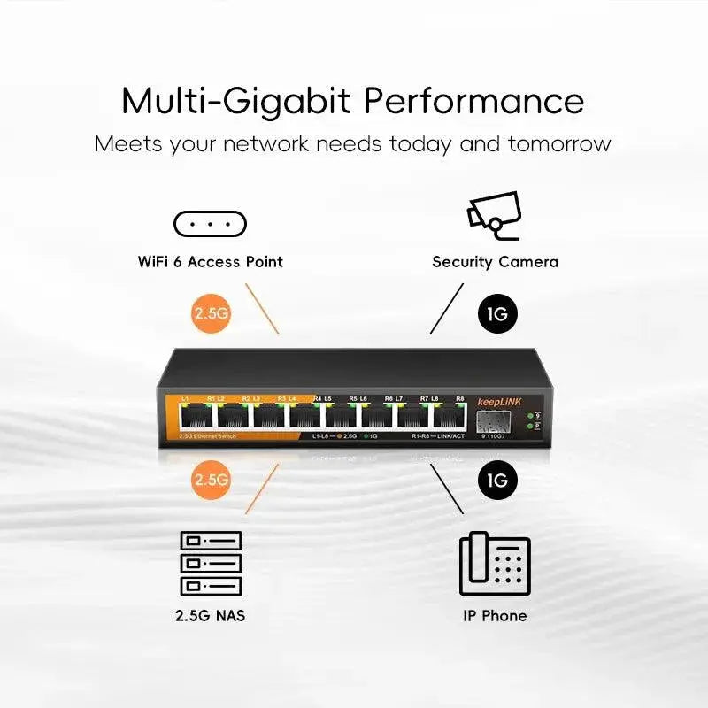 KeepLink Multi Gigabit Ethernet Switch for Fast Networking