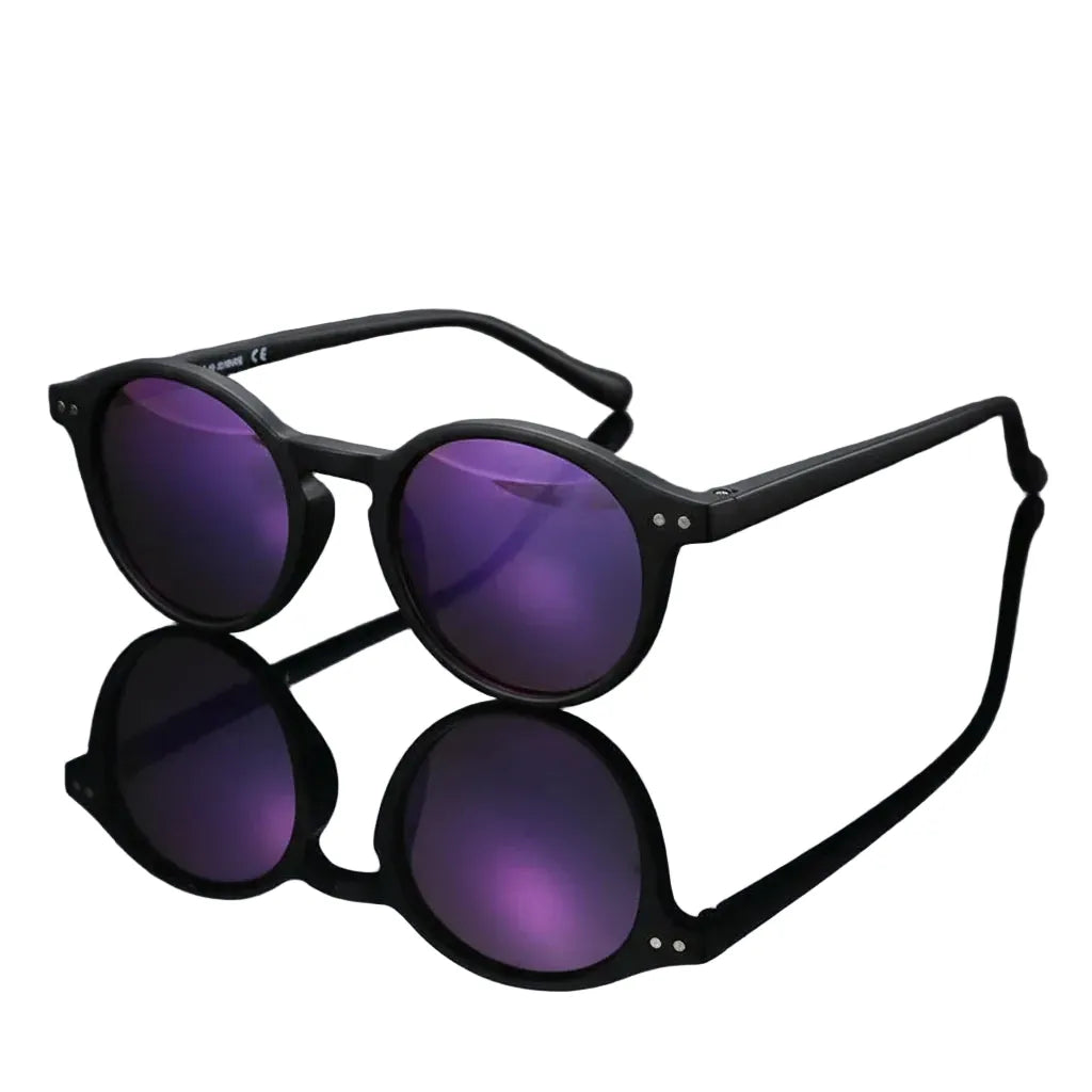 Vintage Circular Polarized Sunglasses for Men and Women