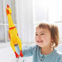 Rubber Chicken Rooster Sound Toy for Dog Child Fun