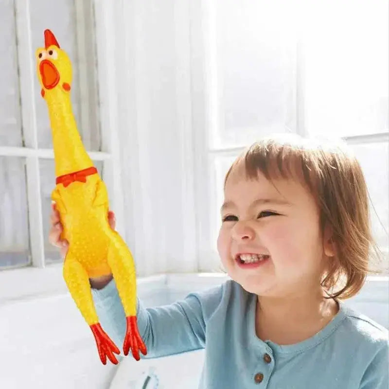 Rubber Chicken Rooster Sound Toy For Dogs And Kids