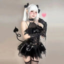 Gothic PU Dress for Women Nightlife Look