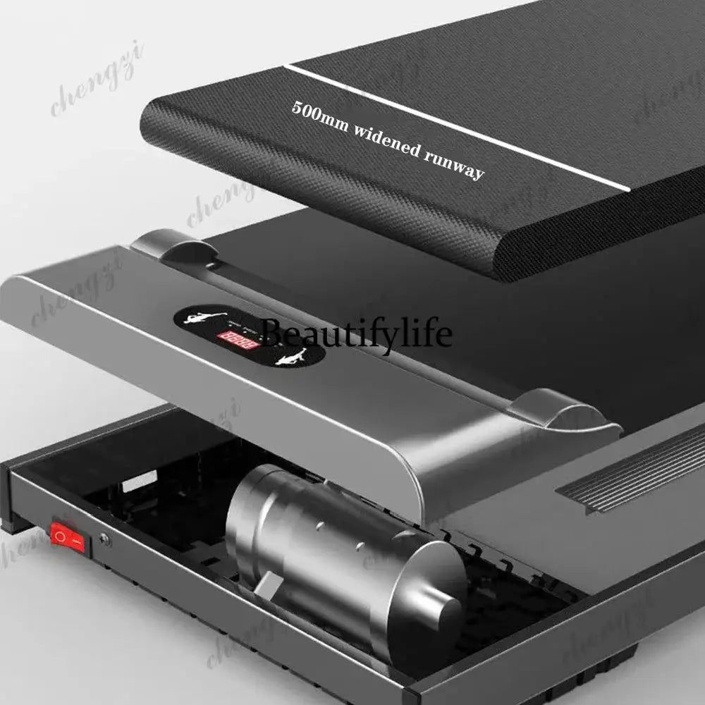 Household Flat Treadmill Indoor Mini Folding Silent Electric Shock-absorbed Flat Treadmill Simple Walking