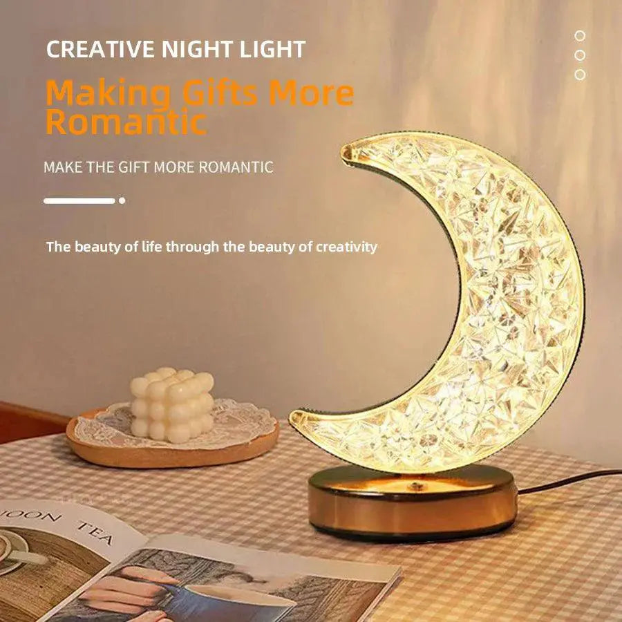 Rechargeable Dimming LED 3D Moon Lamp With Touch Night Light